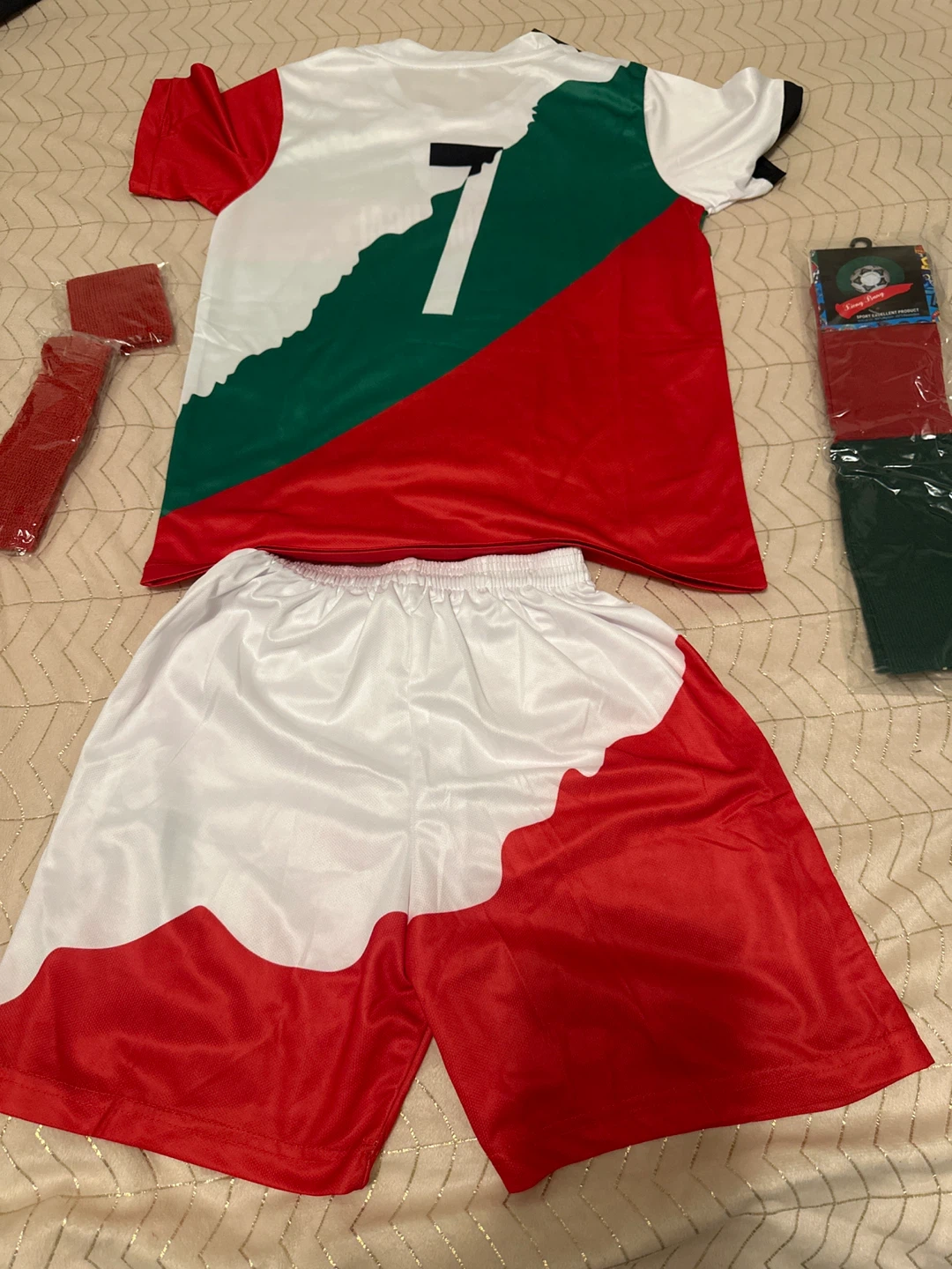 Kids Portugal Soccer Jersey Set Size 24 - photo 2