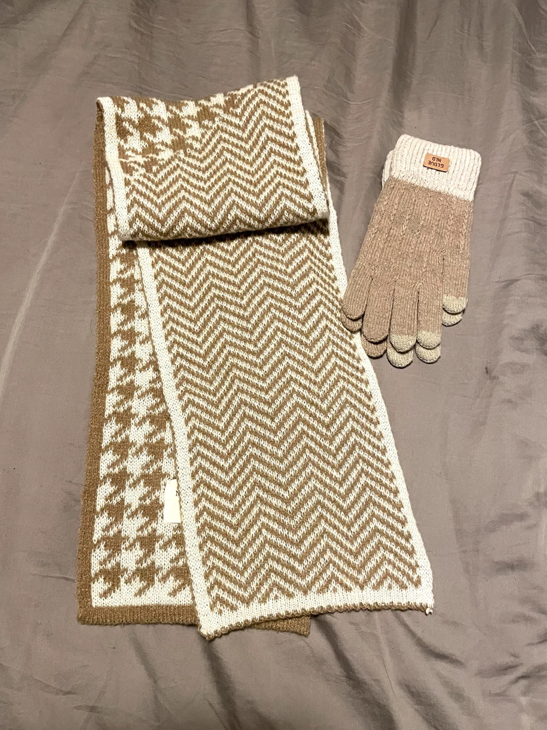 Knit Scarf and Glove Set