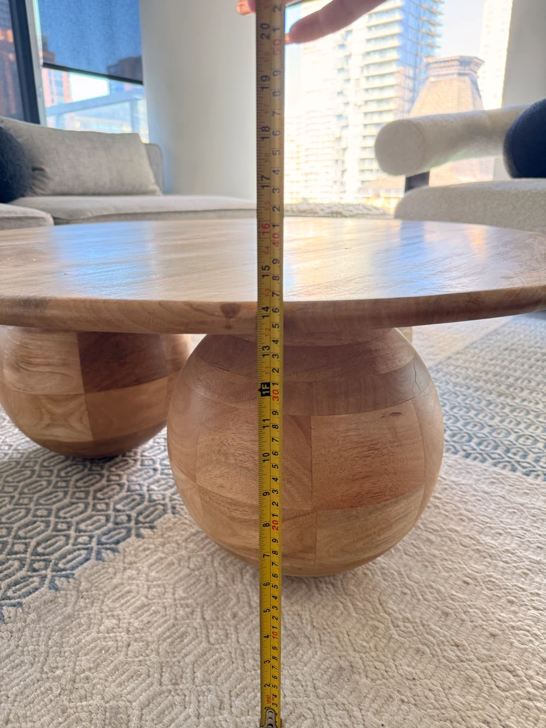 Round Wooden Coffee Table - photo 4