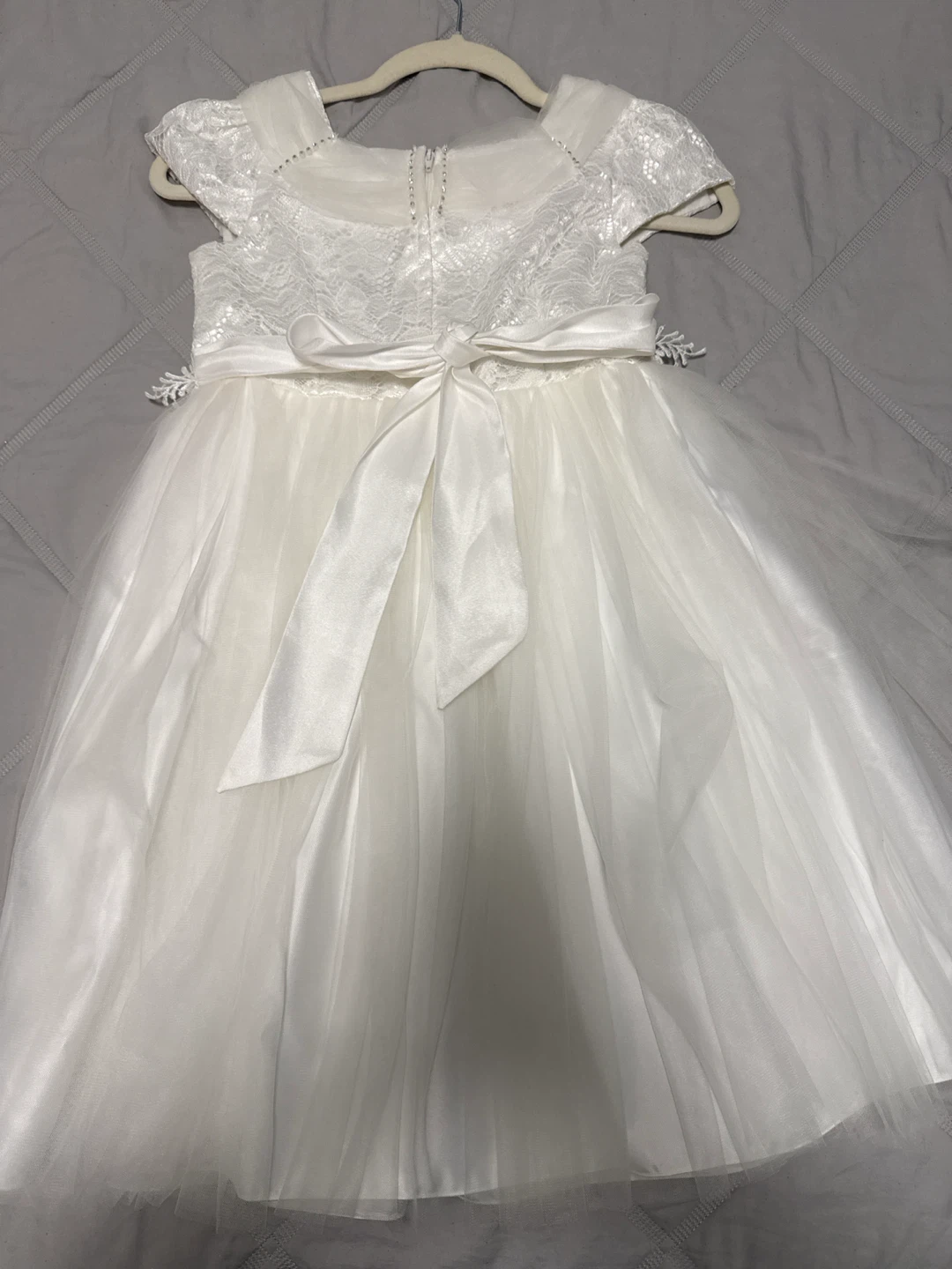 White Lace Girls Formal Dress - photo 2