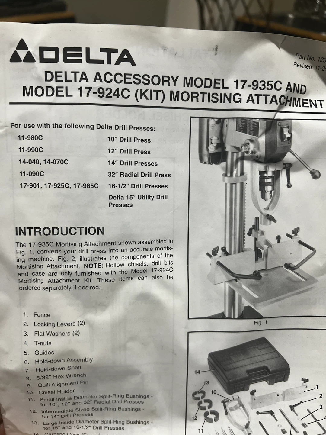 Delta Mortising Attachment Kit 17-924C - photo 2