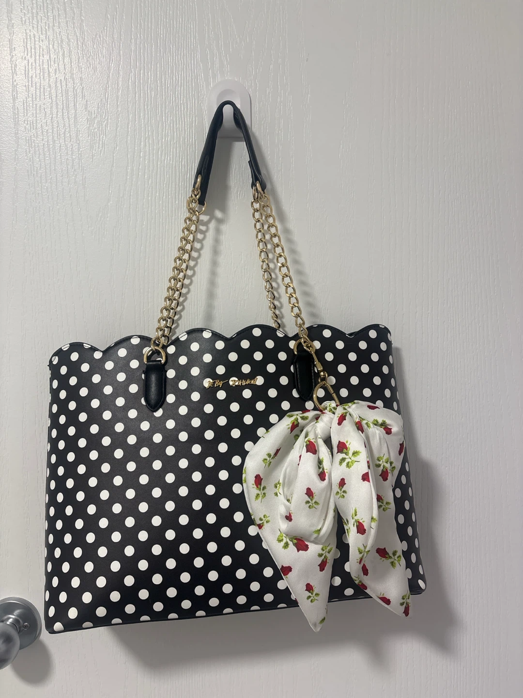 Betsey Johnson Polka Dot Tote Bag