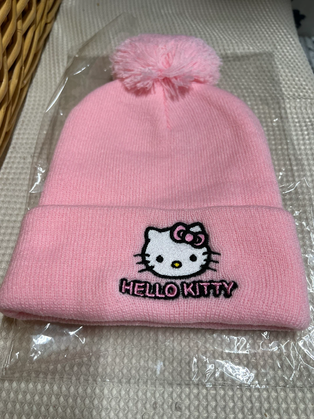 Hello Kitty Pink Pom-Pom Beanie