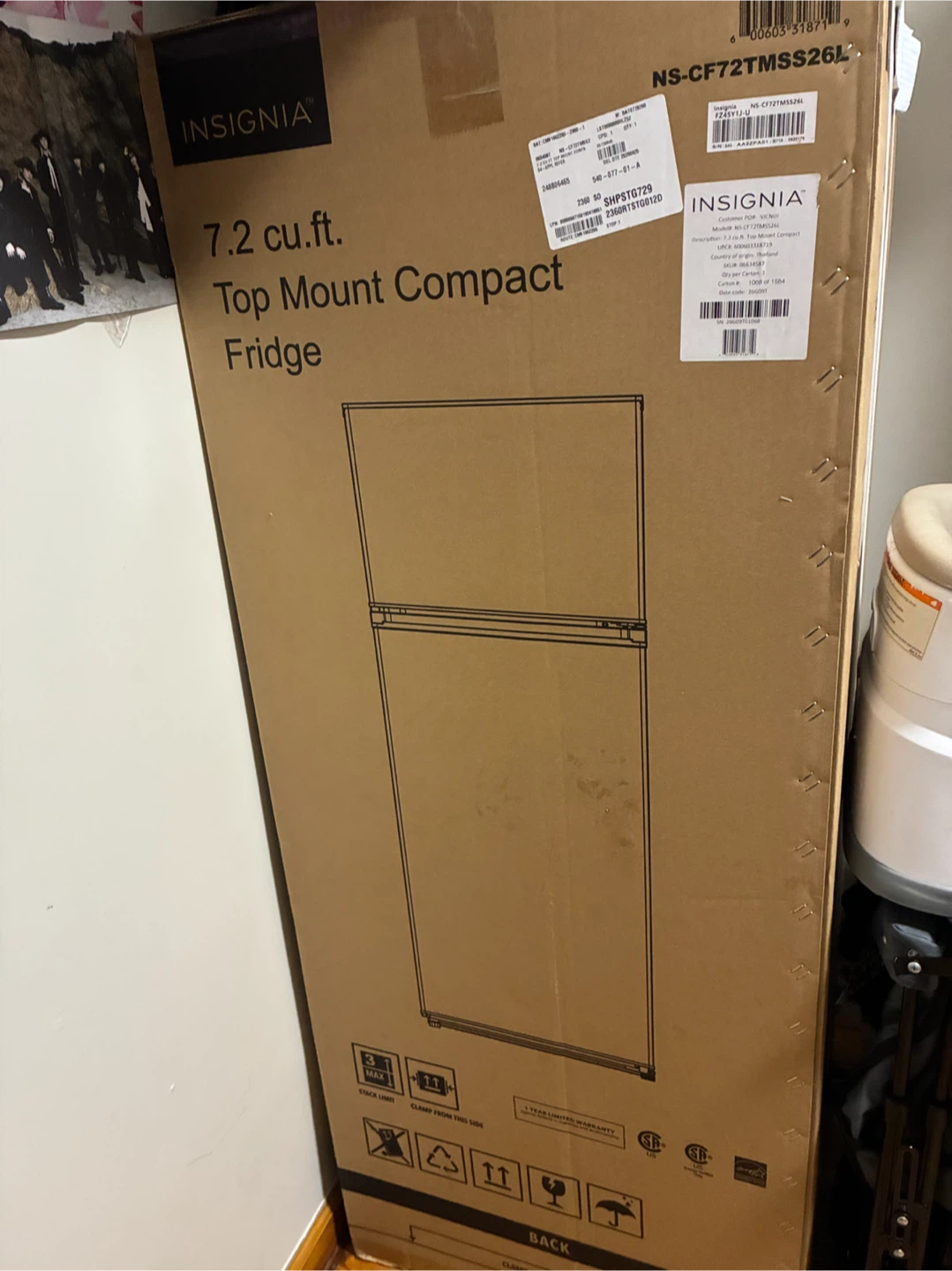 Insignia 7.2 cu. ft. Top Mount Compact Fridge