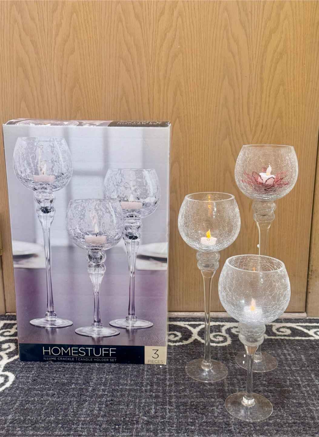 Homestuff Illume Crackle Candle Holder Set - photo 3
