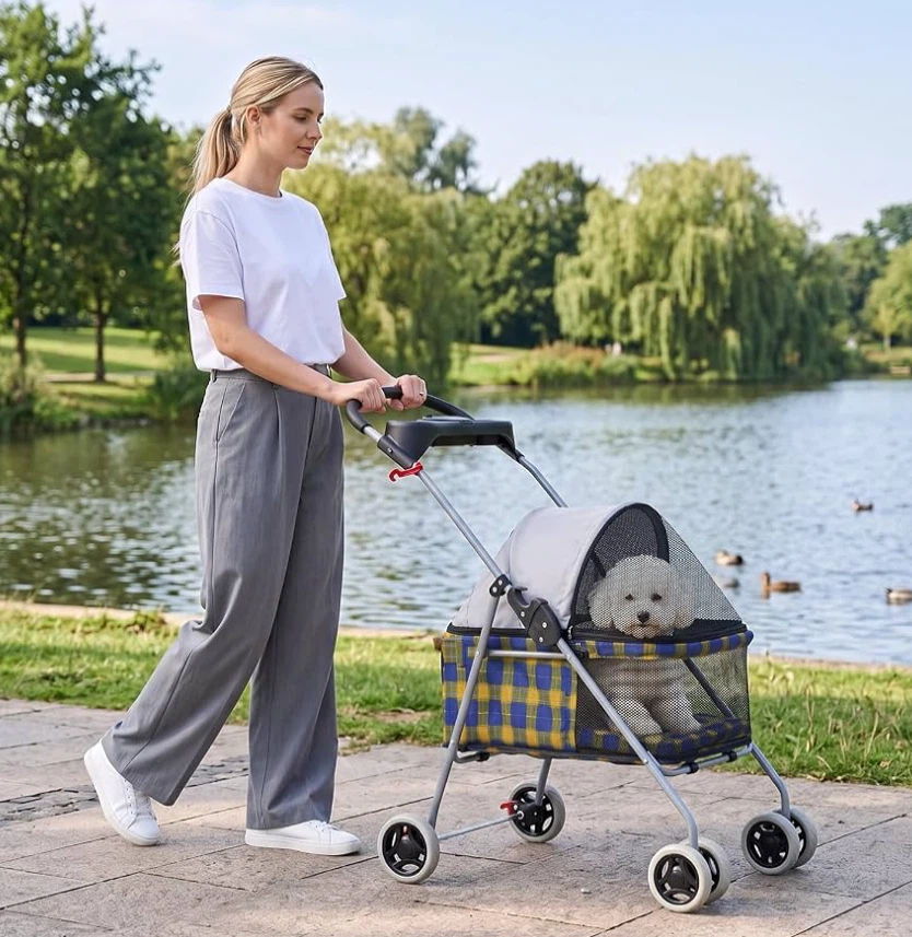 Small Pet Stroller with Cup Holder