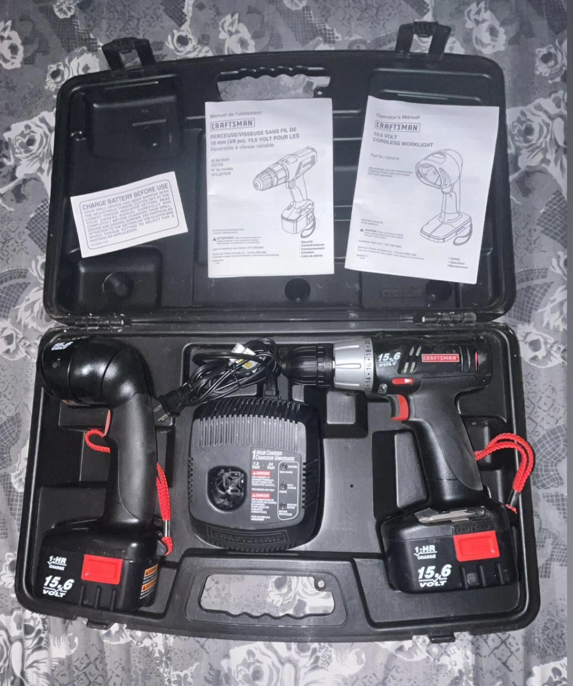 Craftsman 15.6V Cordless Drill and Worklight Set