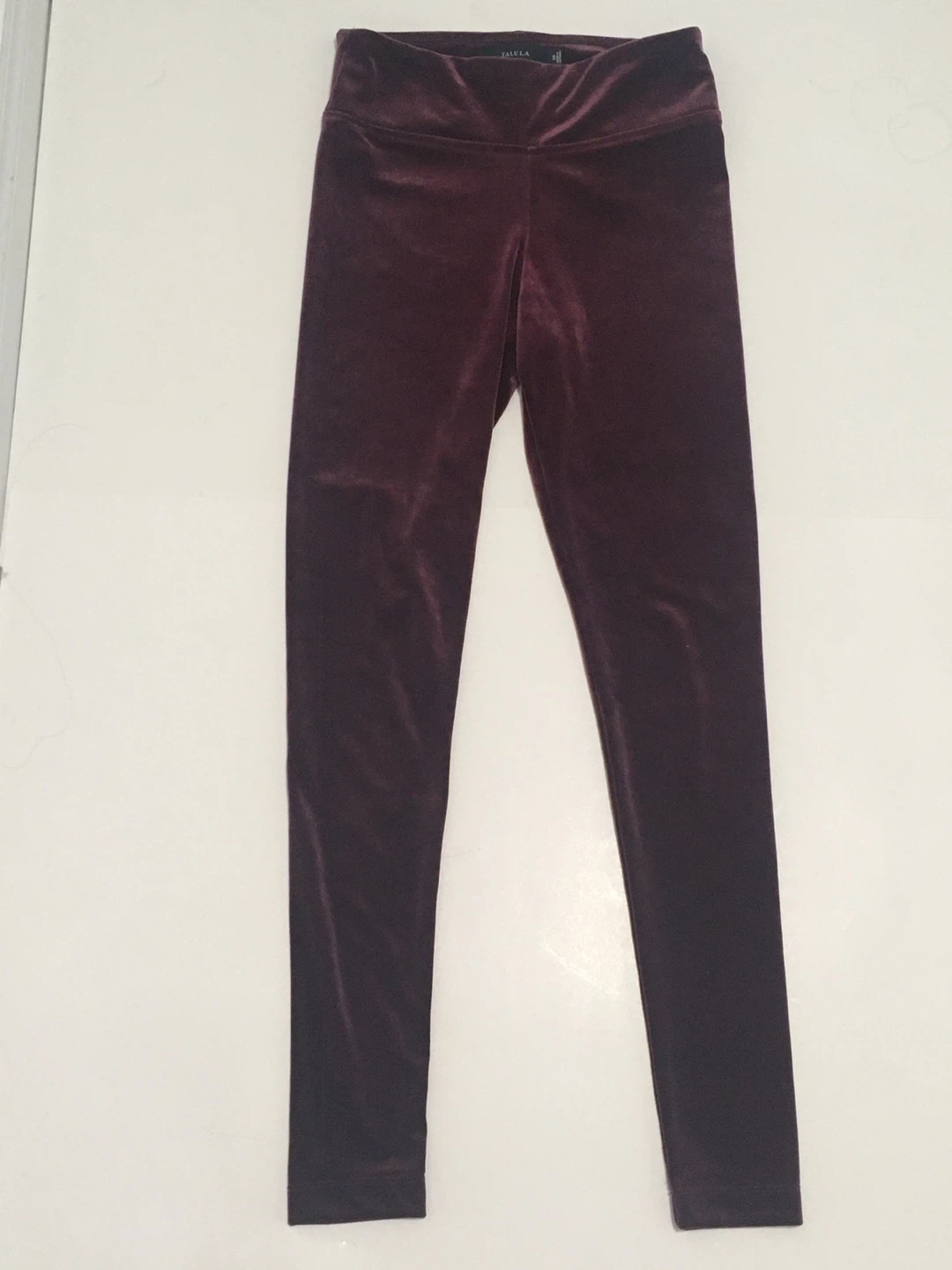 Preowned Women's Talula Velvet Leggings - Maroon - Size XS