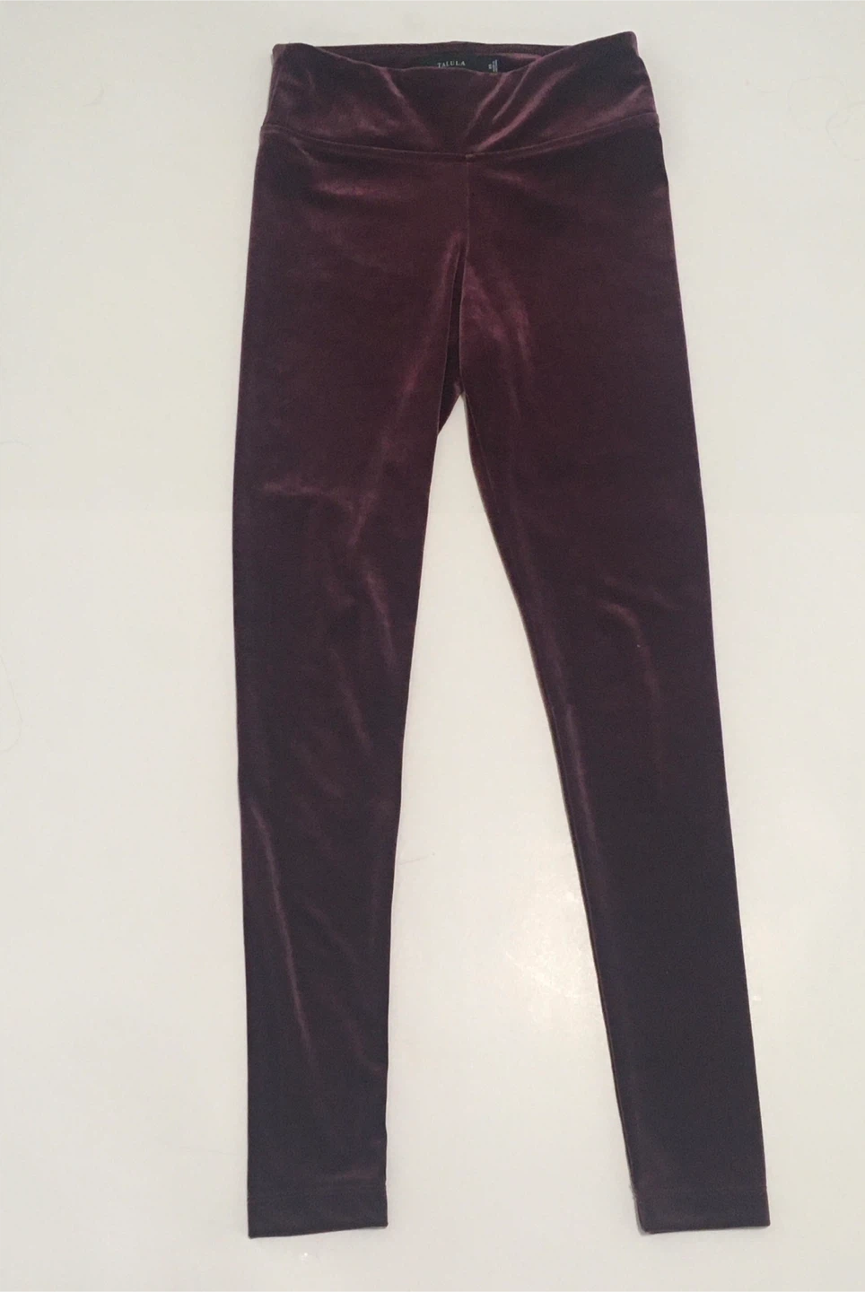 Preowned Women's Talula Velvet Leggings - Maroon - Size XS - photo 2