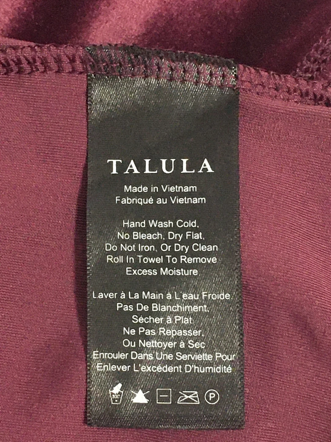 Preowned Women's Talula Velvet Leggings - Maroon - Size XS - photo 4
