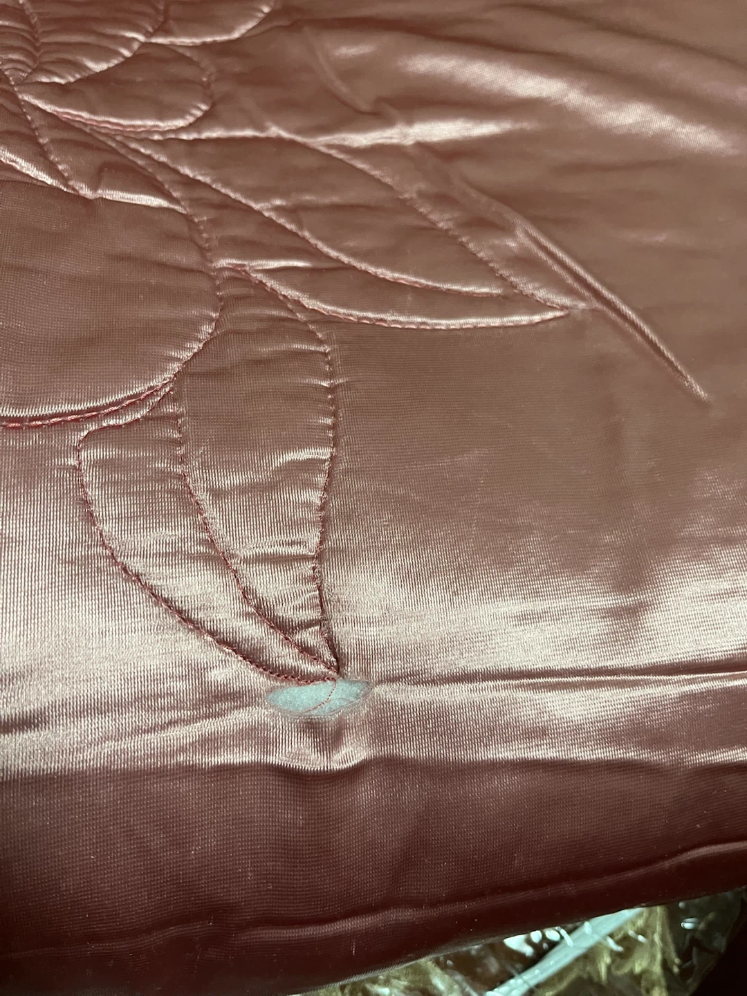 Vintage Pink Floral Quilted Bedspread - photo 4