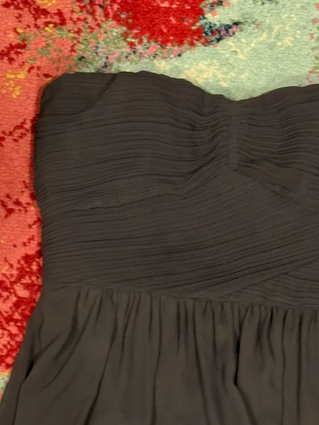 Dark grey strapless dress - photo 2