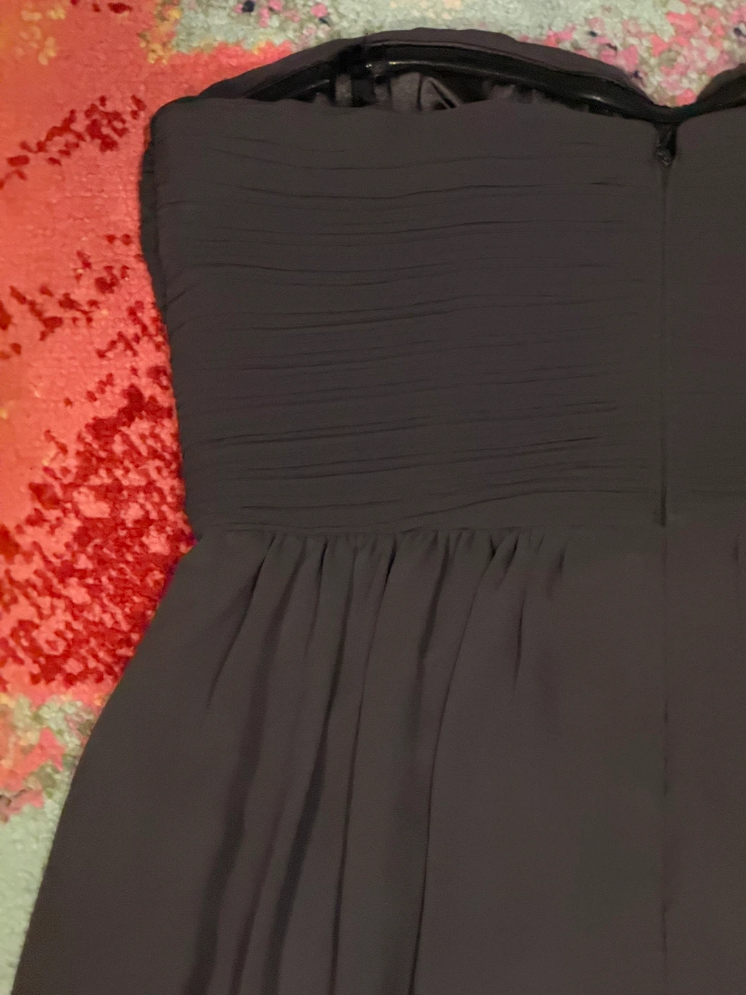 Dark grey strapless dress - photo 5