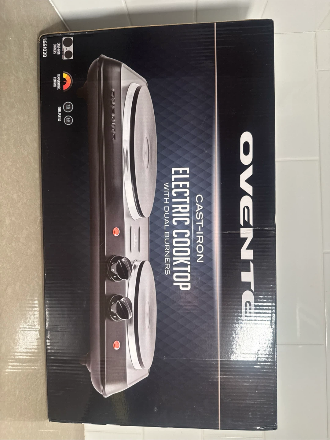 Ovente Cast-Iron Electric Cooktop BGS102B