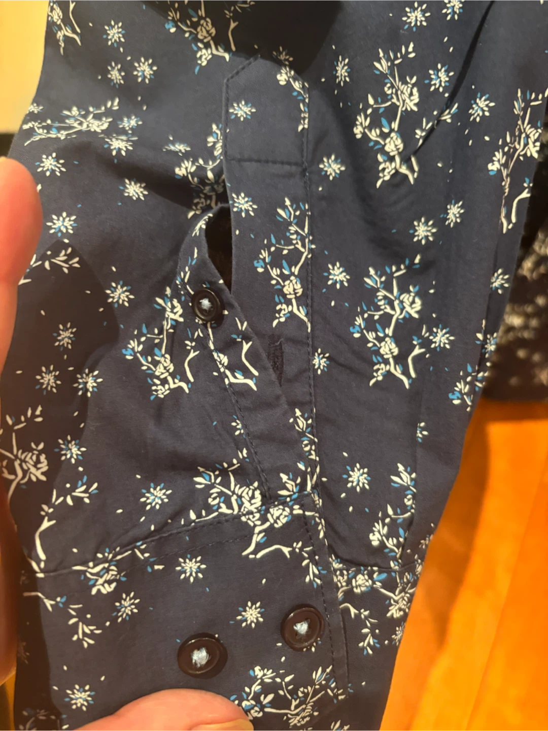 Le 31 Simons Navy Floral Print Shirt size large - photo 3