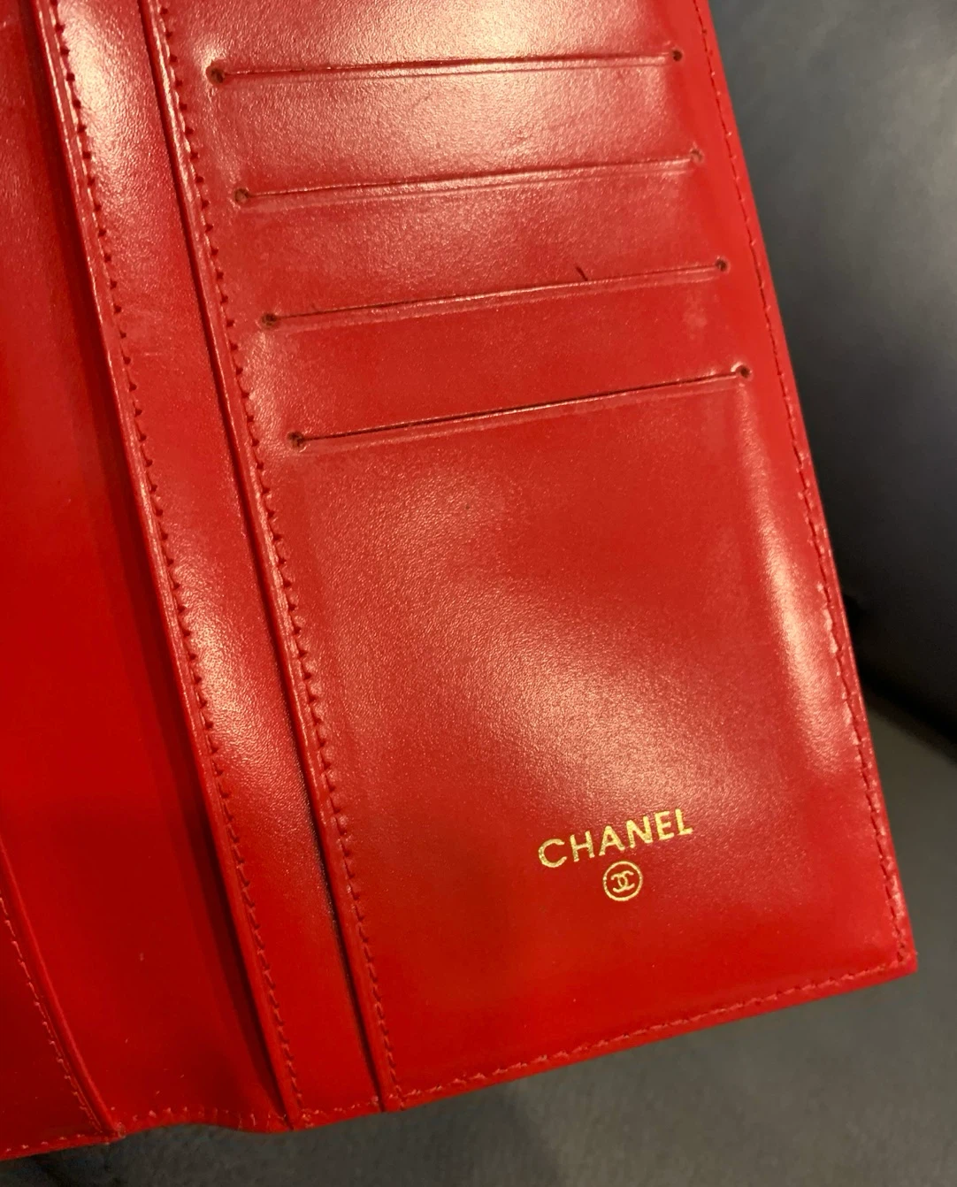 Chanel Red Caviar Leather Wallet - photo 3
