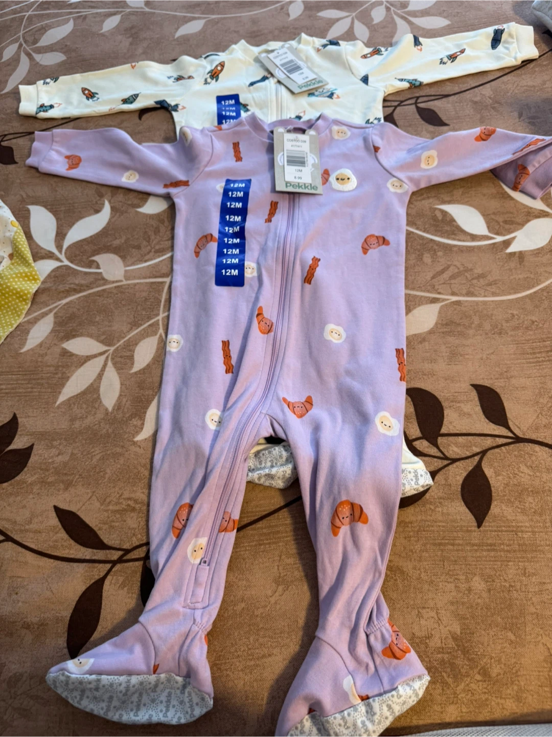Pekkle Baby Sleepers, Size 12M