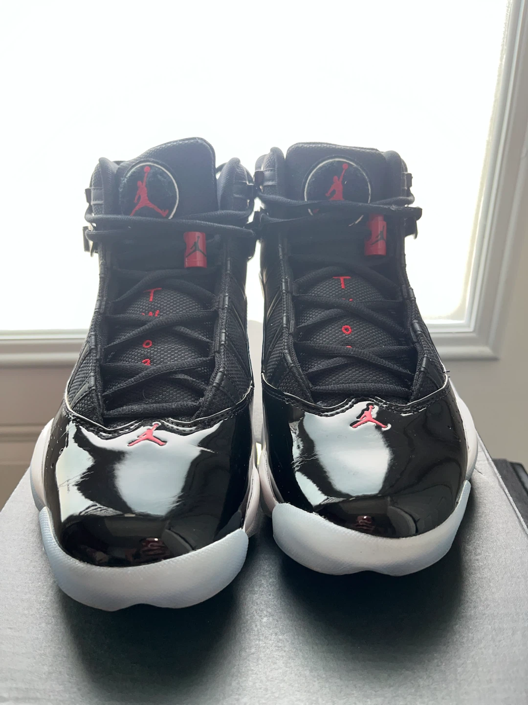 Nike Air Jordan 6 Rings Black Gym Red - photo 2