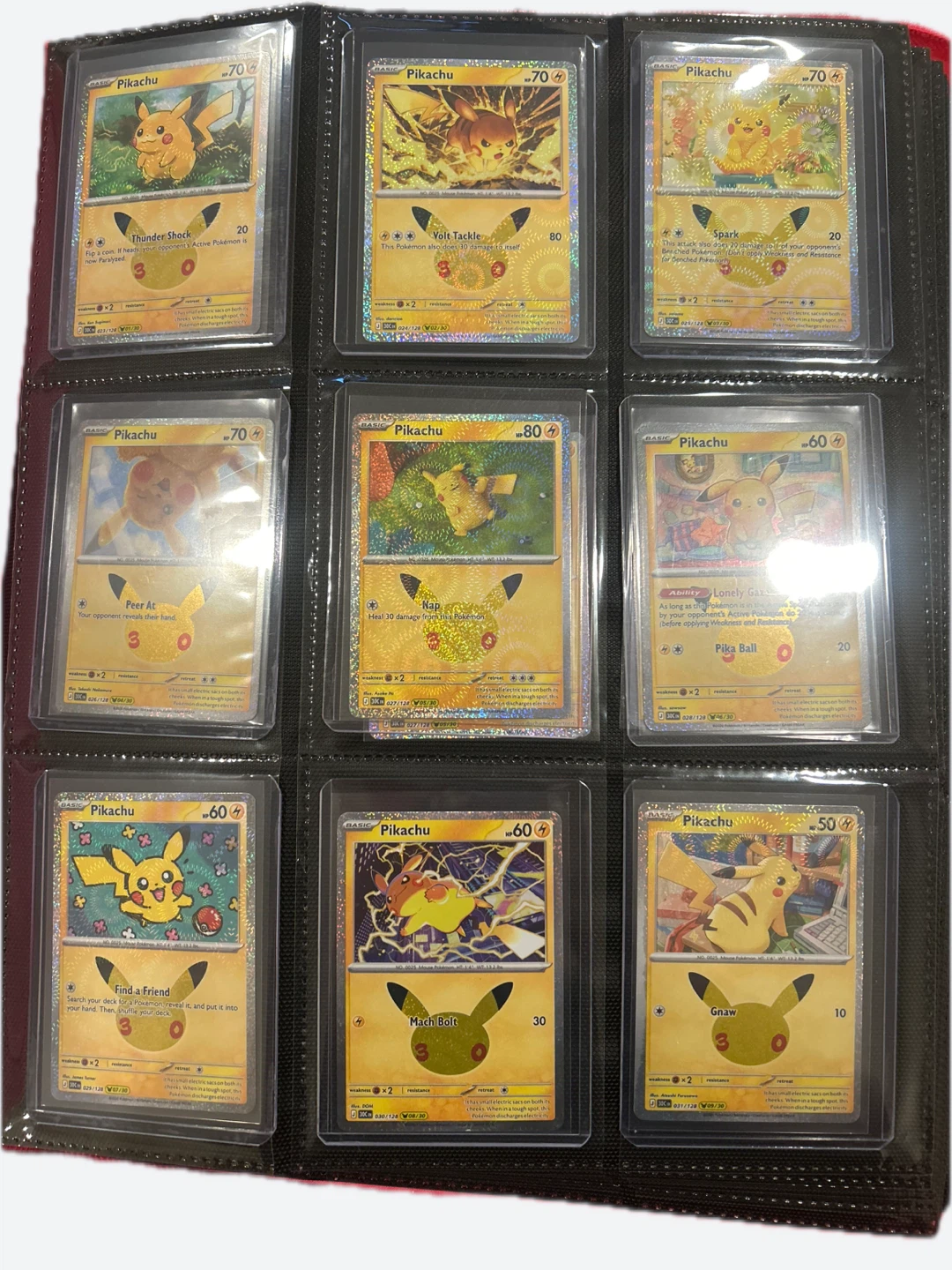 Pokémon 30th Celebration Pikachu Cards