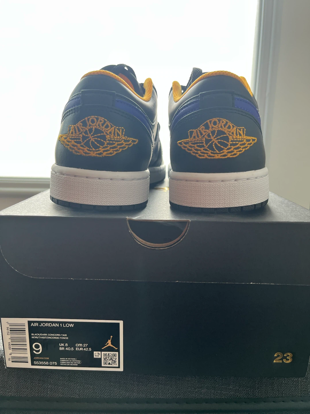 Nike Air Jordan 1 Low Black/Dark Concord-Taxi