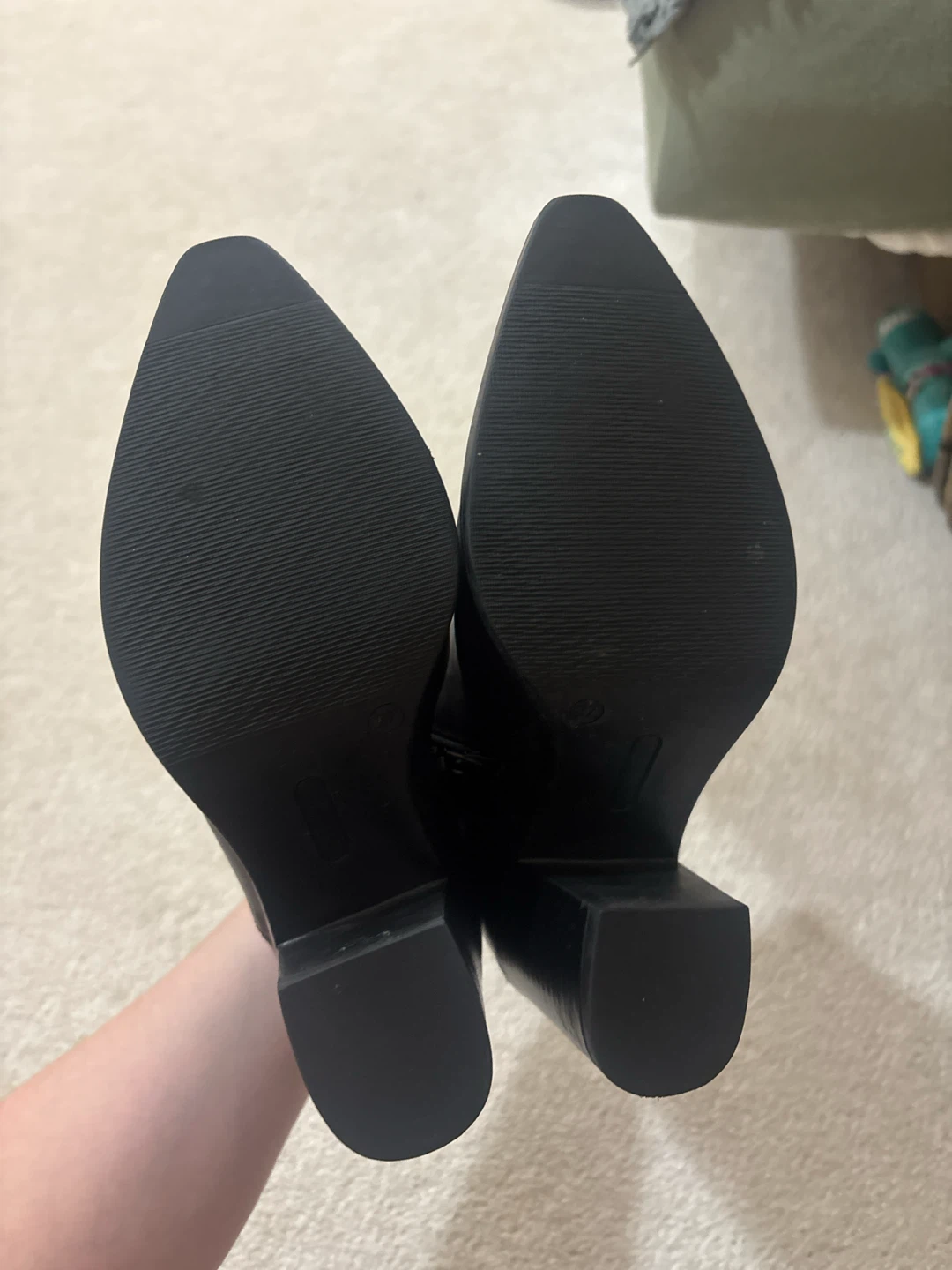 Genuine leather Black ankle boots Size 7 - photo 4