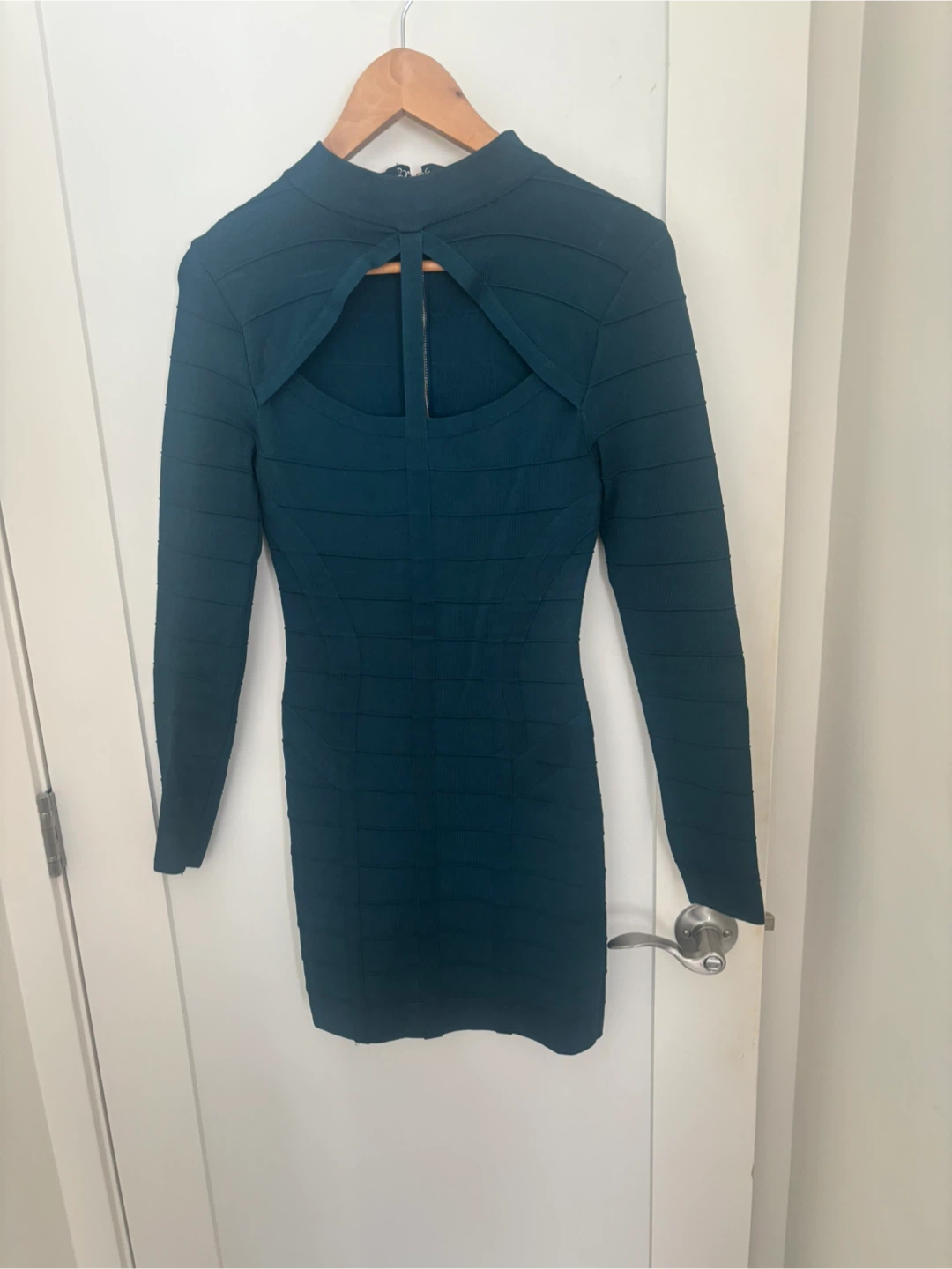 bebe teal bandage dress - photo 3