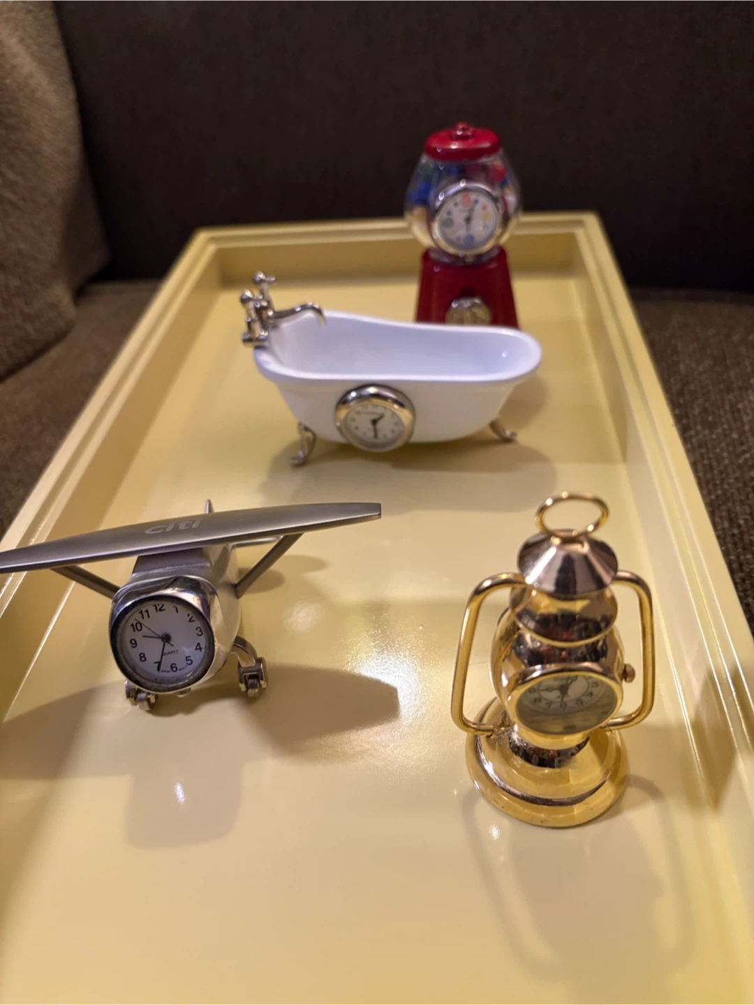 Set of 4 Novelty Miniature Quartz Clocks