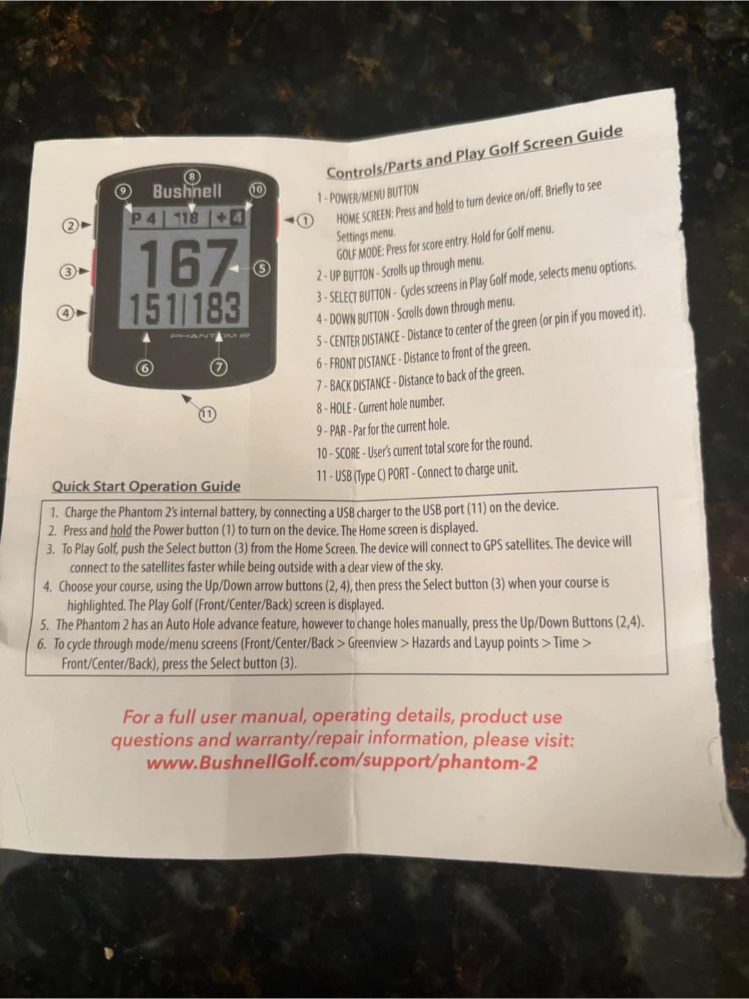 Bushnell Phantom 2 Golf GPS Rangefinder - photo 2