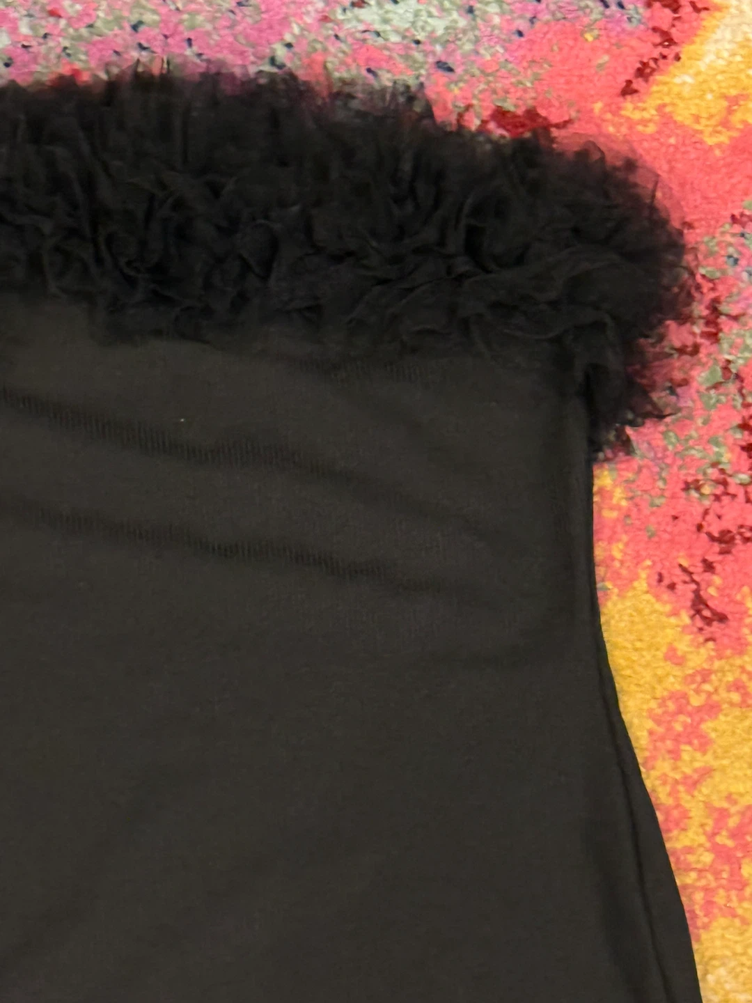 Black Strapless Ruffle Dress - photo 2