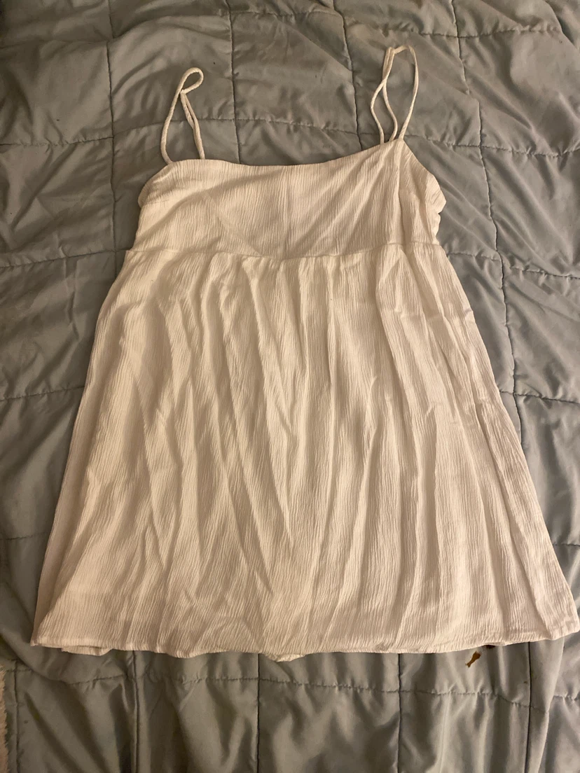 Garage White Babydoll Dress