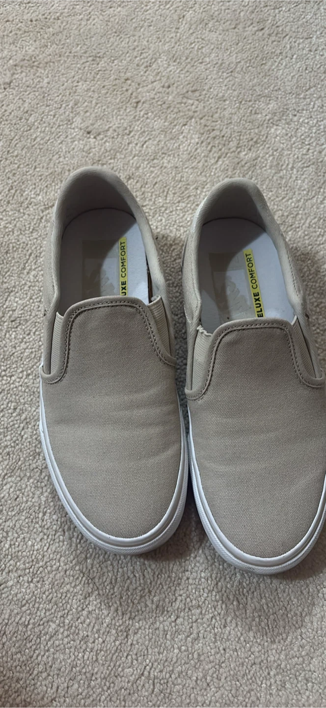 Vans Slip-On Deluxe Comfort Shoes Beige Size 7