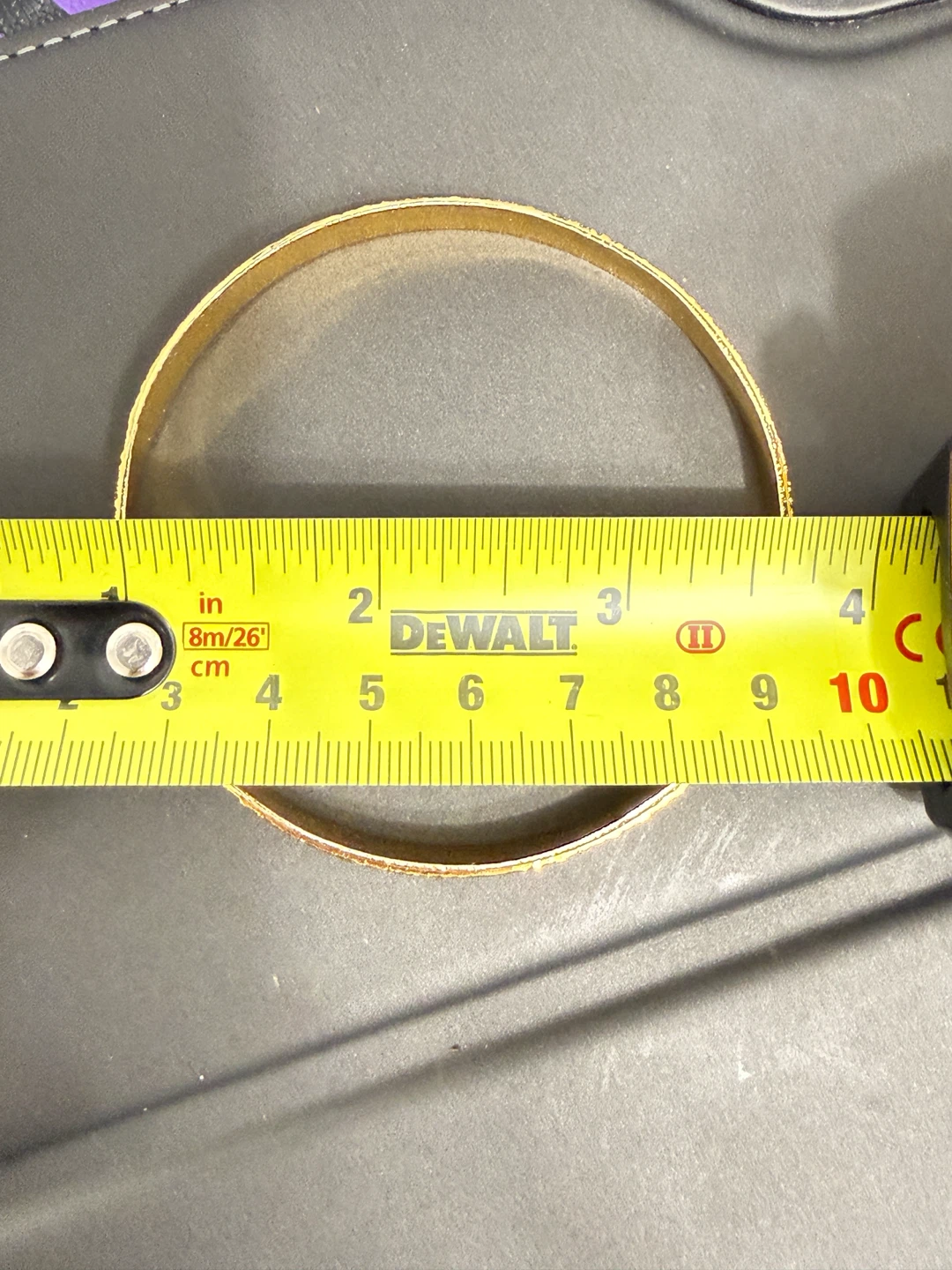 Gold Tone Textured Bangle Bracelet - photo 3