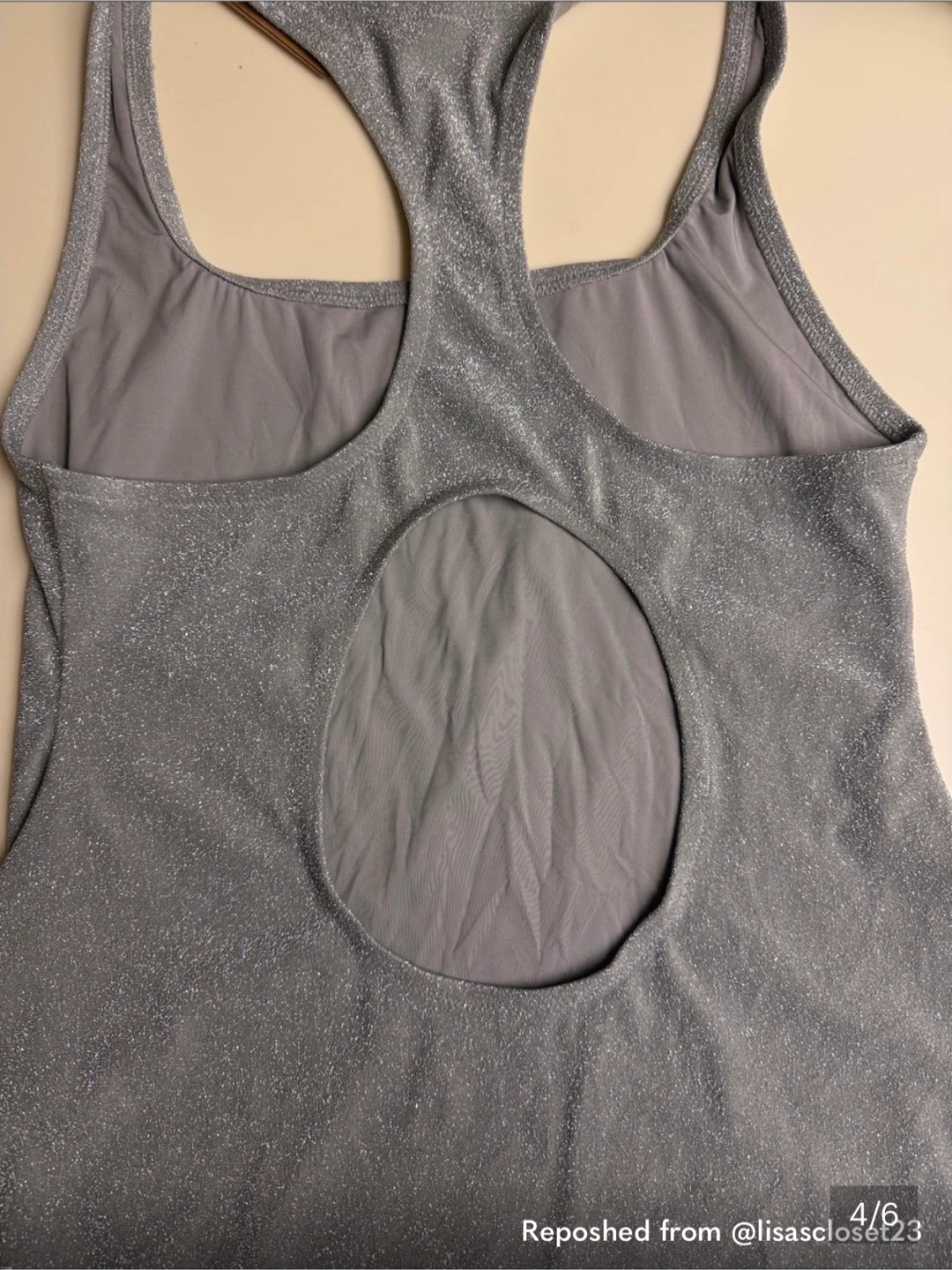 SKIMS Silver Glitter Tank Dress - photo 3