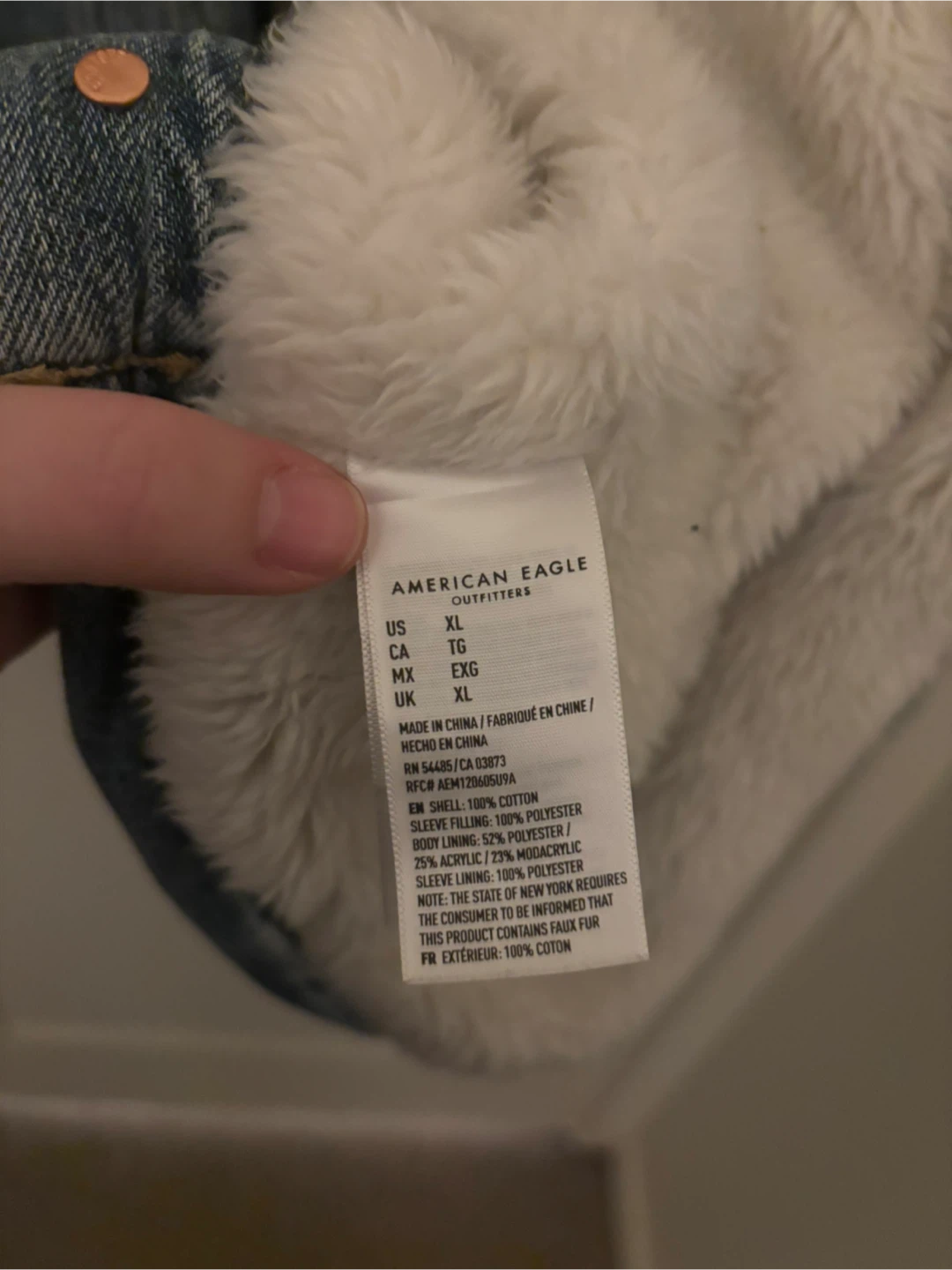 American Eagle Sherpa-Lined Denim Jacket - photo 4