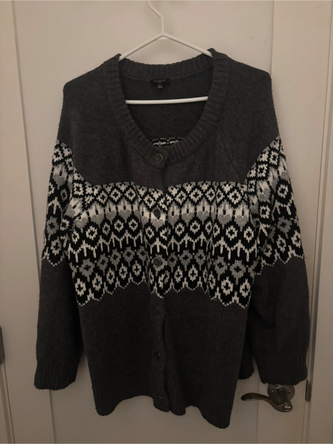 Talbots Plus Patterned Cardigan
