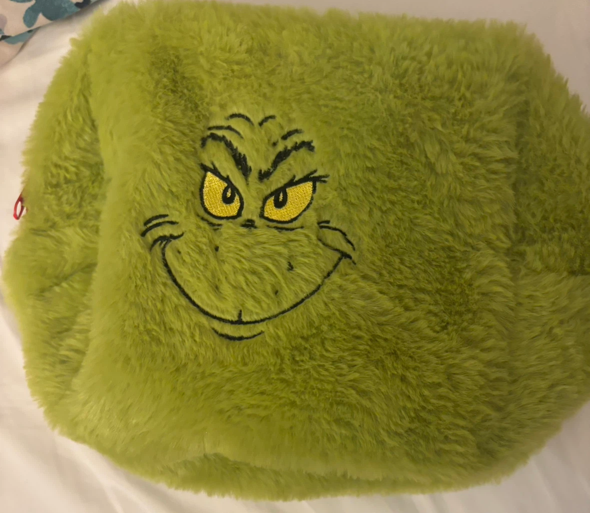 Grinch Faux Fur Cosmetic Pouch