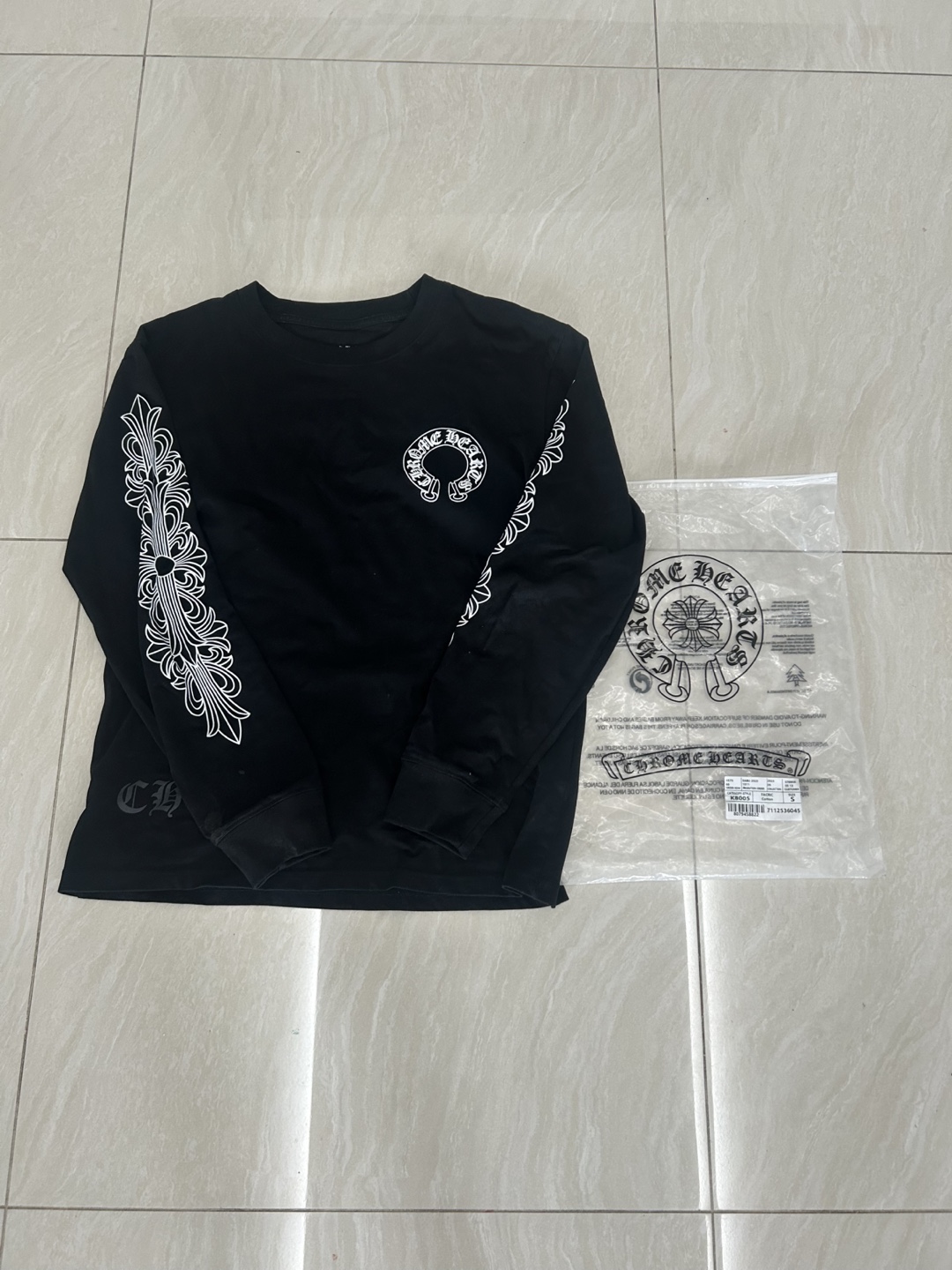 Black Chrome Hearts long sleeve