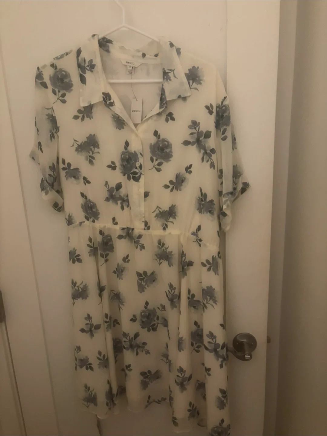 RW&CO. Floral Shirt Dress XXL