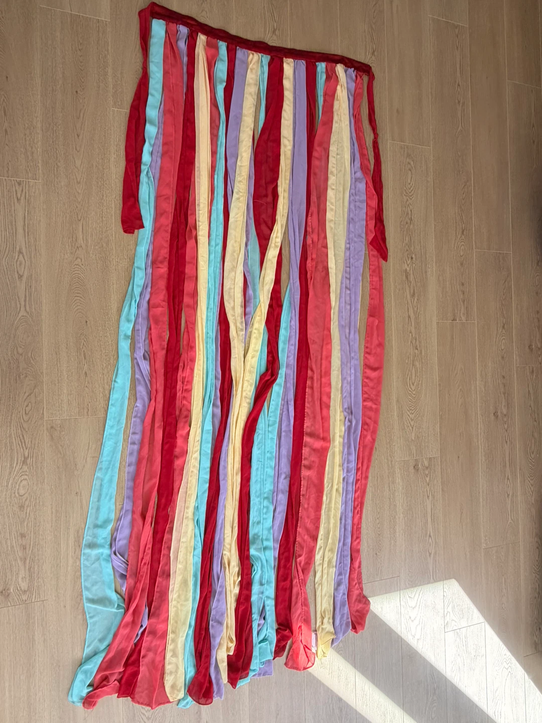 Colorful Fabric Ribbon Backdrop for Weddings & Henna Nights - photo 3