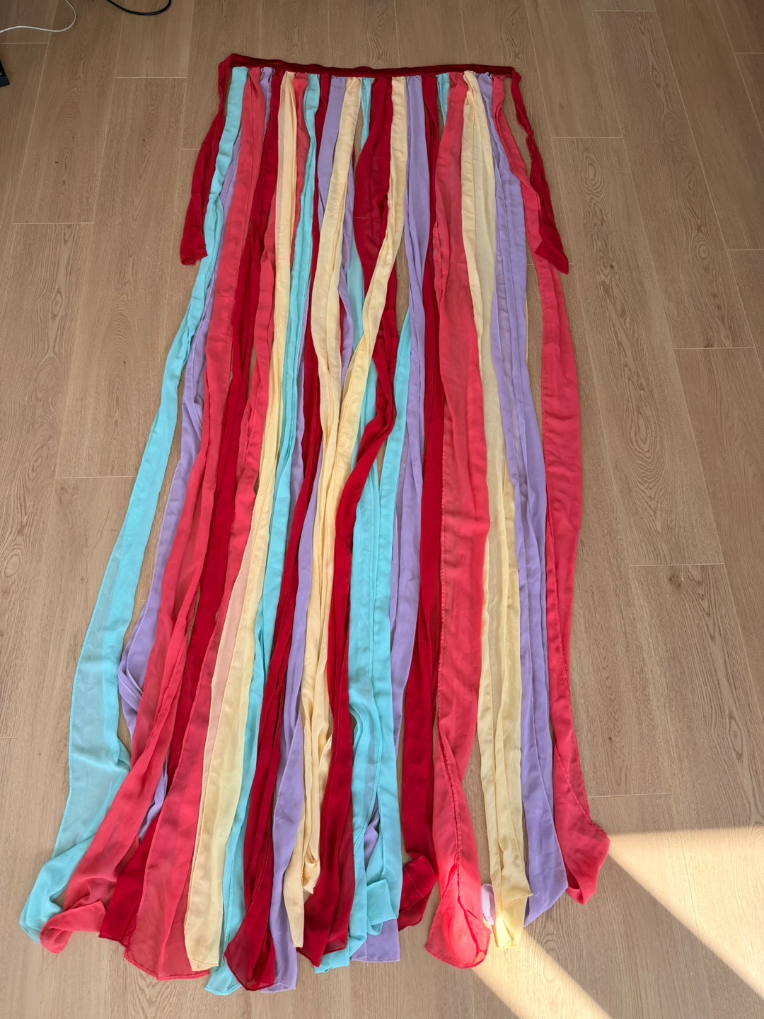 Colorful Fabric Ribbon Backdrop for Weddings & Henna Nights - photo 4