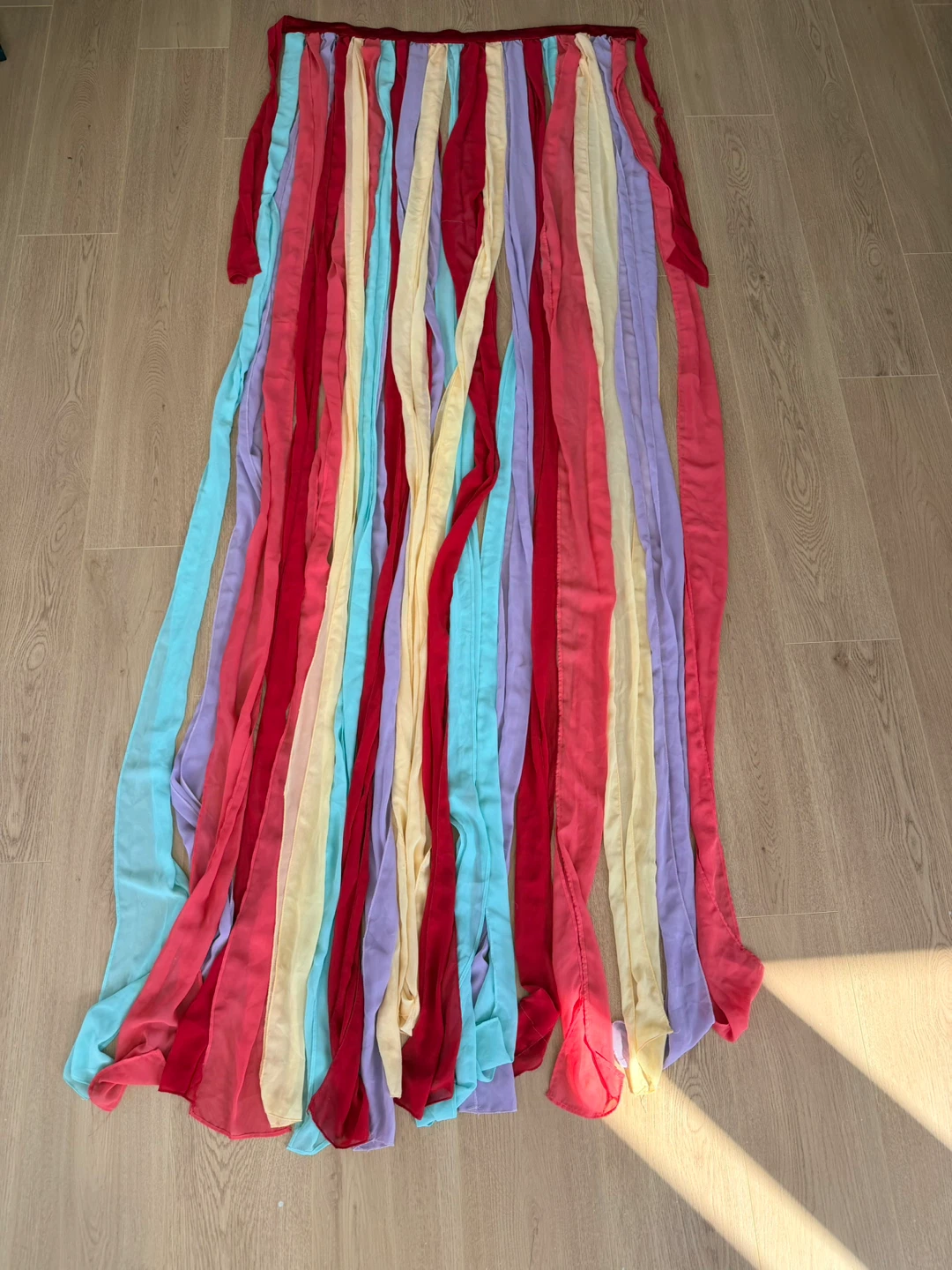 Colorful Fabric Ribbon Backdrop for Weddings & Henna Nights - photo 5