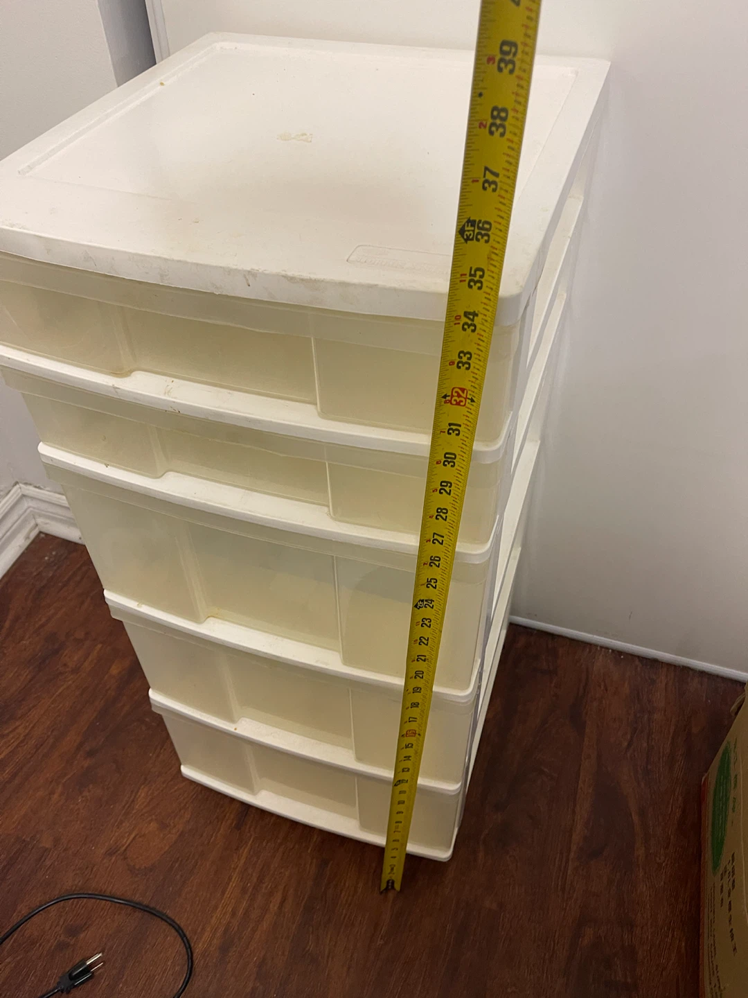 5-Drawer White Plastic Storage Unit - photo 5