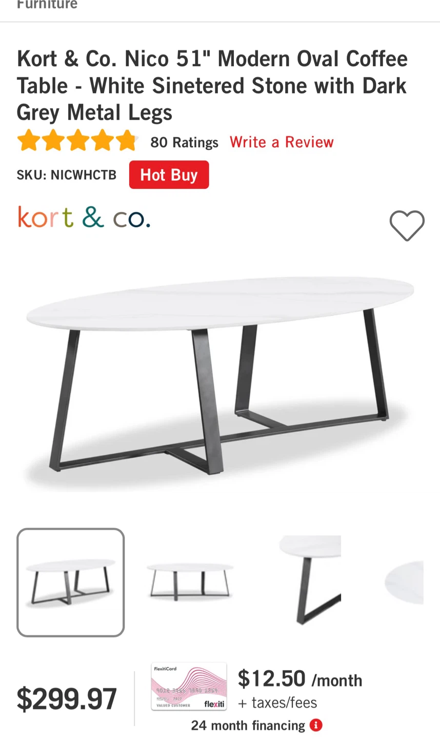 2 marble tables from the brick