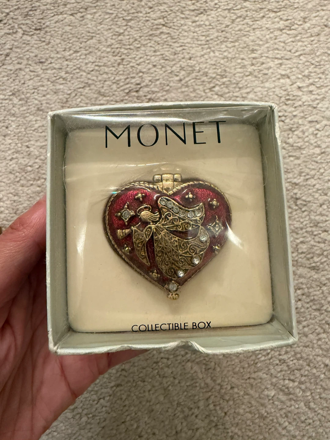 Monet Collectible Angel Heart Box