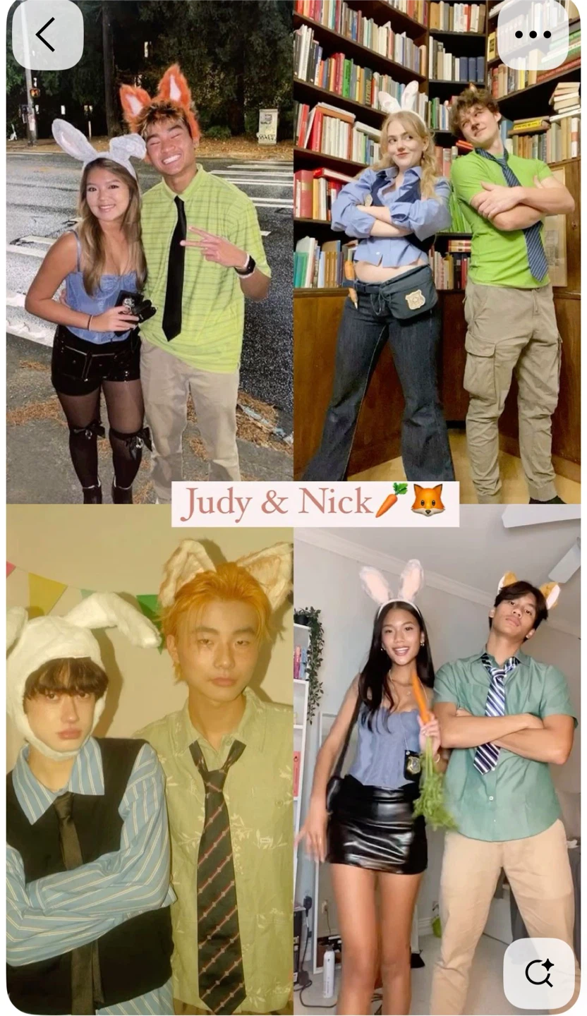 Couples Halloween costume - Nick & Judy from Zootopia
