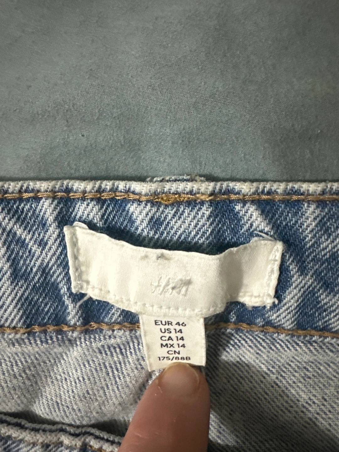 🍁H&M Light Wash Wide Leg Jeans - photo 2