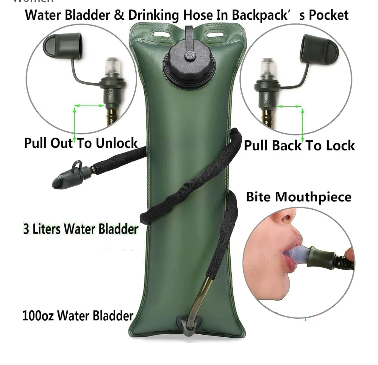 Pink Hydration Backpack with 3L Water Bladder - photo 3