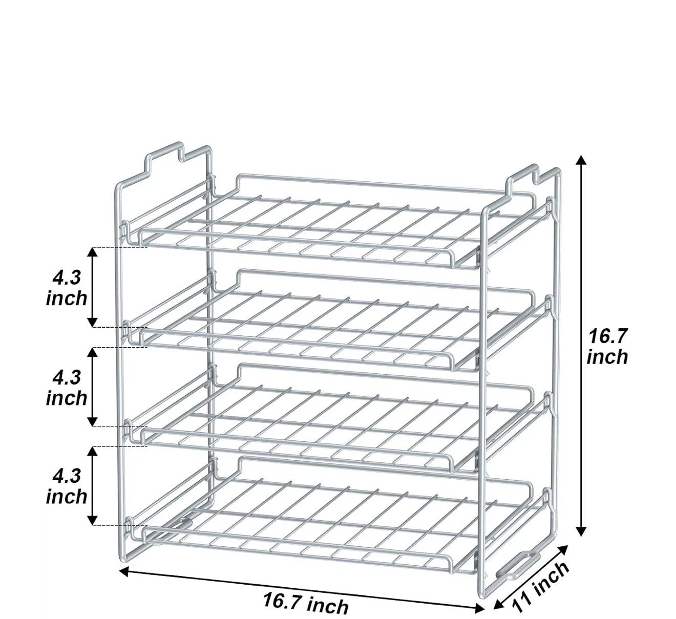 4-Tier Metal Can Organizer Rack