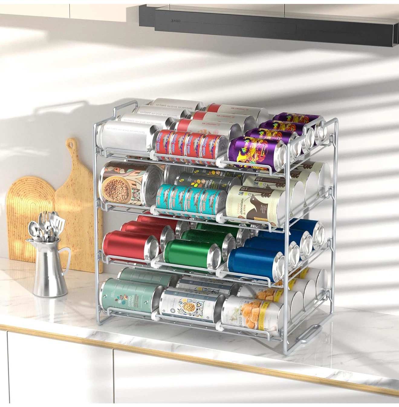 4-Tier Metal Can Organizer Rack - photo 2