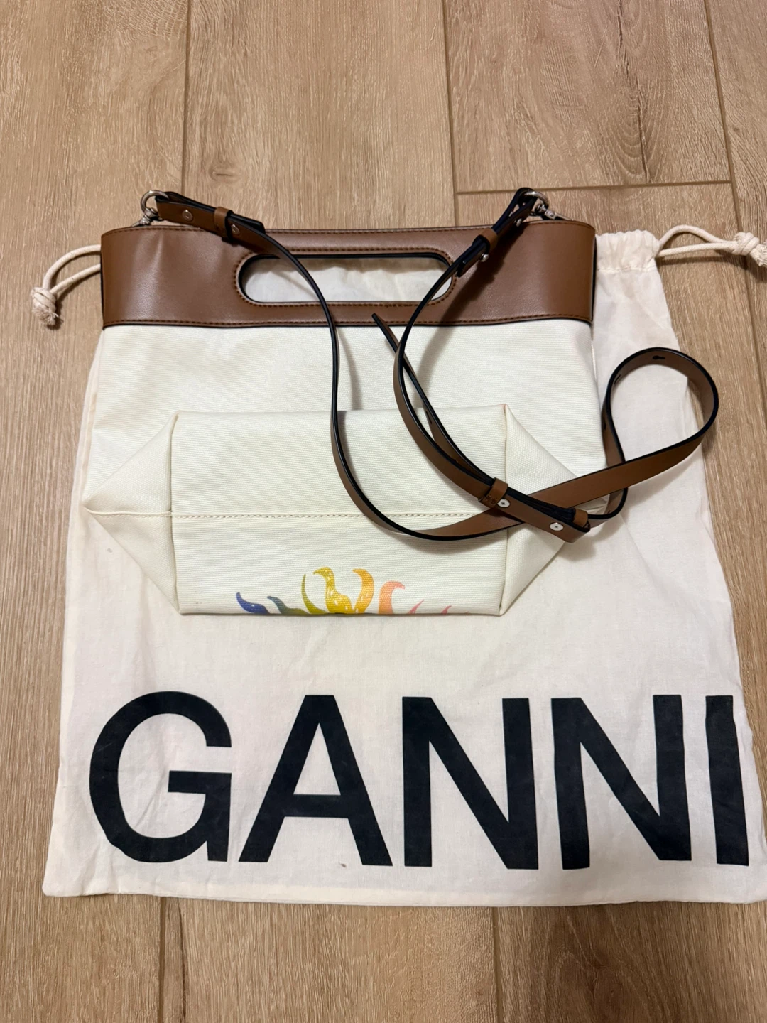 GANNI Canvas Smiley Tote Bag - photo 2